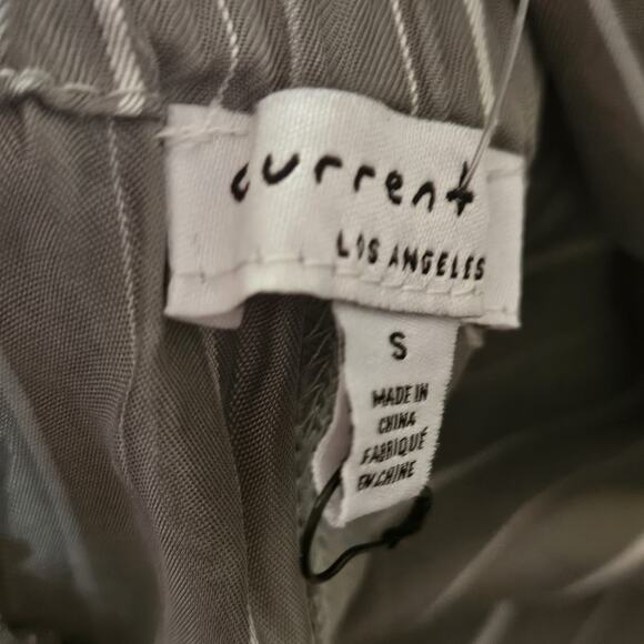 Green and White Striped Wide Leg Pants Size Small - Picture 3 of 4